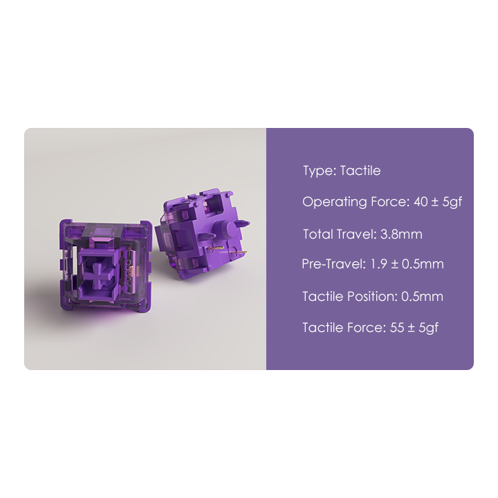 Akko Lavender Purple Tactile Switches
